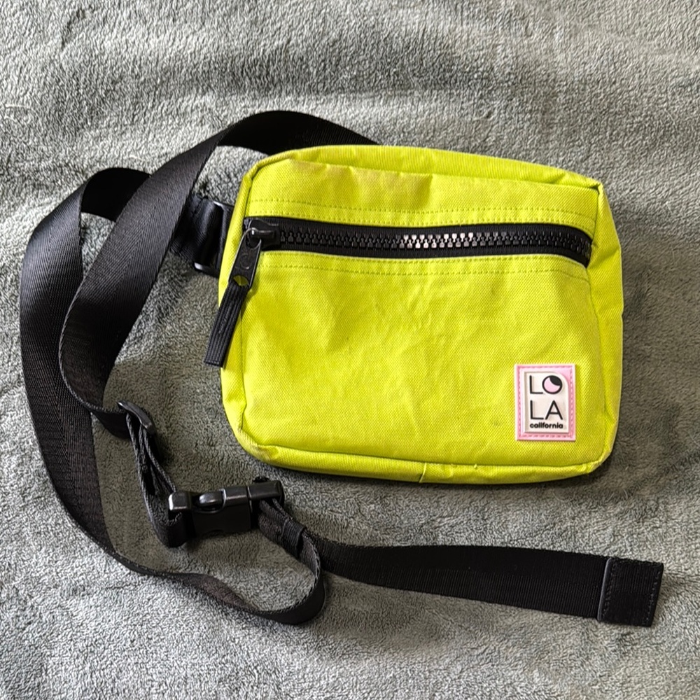 Lola Green and Black Belt Bag